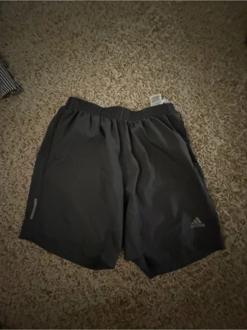 adidas Men’s Dark Gray Athletic Shorts with Logo
